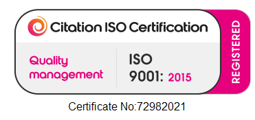 Certification badge for ISO 9001:2015 quality management